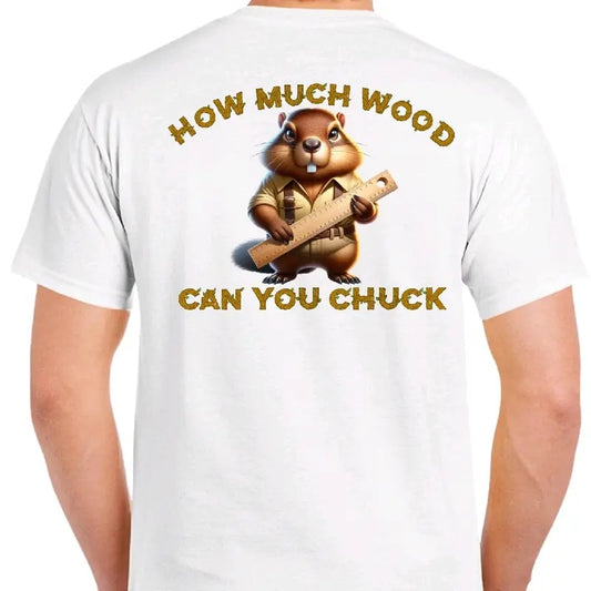 How Much Wood Can You Chuck? Men's funny T-shirt Menswear Casual humorous