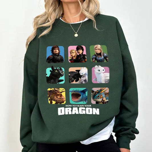 How To Train Your Dragon Retro Characters Sweatshirt, Toothless T-Shirt, WDW Disneyland Trip Gift, Matching Family Shirts