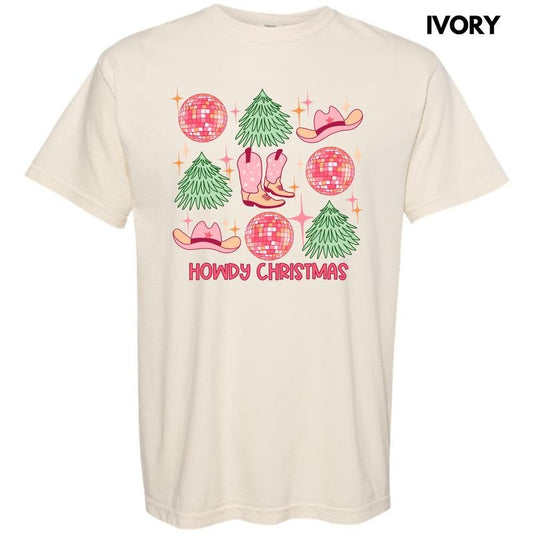 Howdy Christmas Collage Comfort Colors T-Shirt 'NLB'