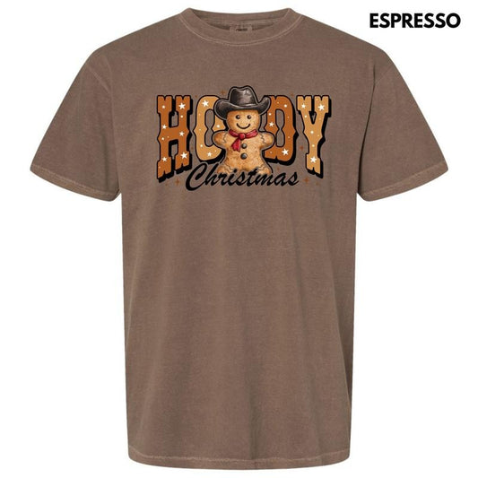 Howdy Gingerbread Christmas Comfort Colors T-Shirt 'NLB'