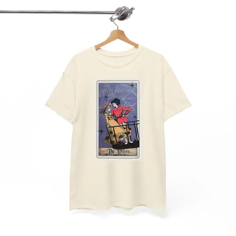 Howl And Sophie Tarot Card Tshirt, Howls Moving Castle Tshirt, Howl And Sophie, Calcifer, Anime