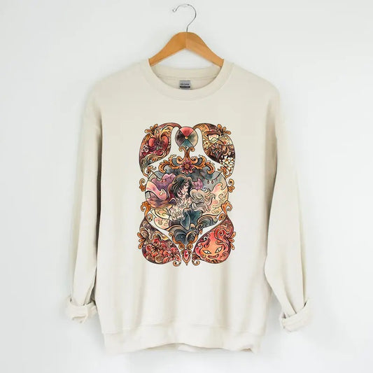 Howl's Moving Castle Sweatshirt, Howl and Sophie Shirt, Ghibli Shirt, Hayao Miyazaki, Studio Ghibli Gift, Anime Howls Moving Castle Shirtstyle{n002}2