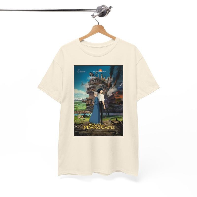 Howls Moving Castle Tshirt, Happy 20th Aniversary, Howl And Sophie, Calcifer, Anime