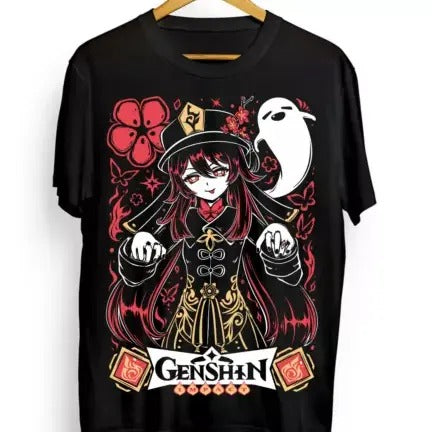 Hu Tao T-shirt Genshin Impact gorou,Anime,Manga,Graphic Tee All Size
