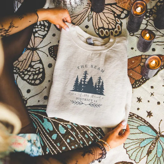 Hunger Games Sweatshirt, The Seam shirt, Bookish Merch, Booktok Hoodie, District 12 Sweatshirt, Gifts for Book Lovers, Bookworm Crewneck