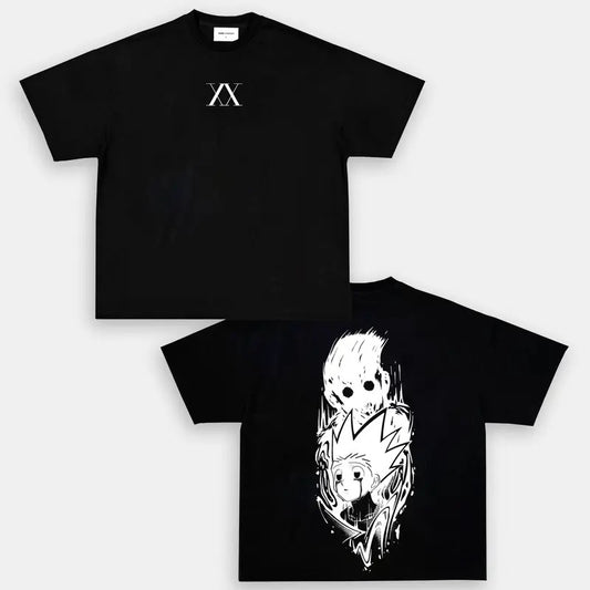 Hunter X Hunter Anime Double Printed Oversized T-Shirt Unisex Mineral Anime Manga Heavy Cotton T-shirt, Gift For Anime Fan, Anime Lover