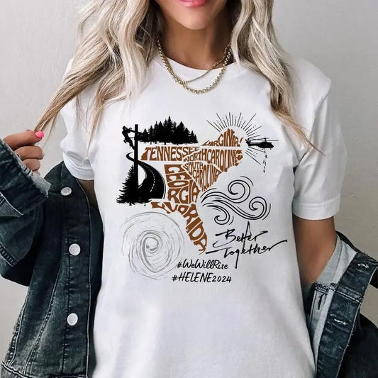 Hurricane Helene First Response T-Shirt Sweatshirt Hoodie, Trump 2024 Shirt, Vote Trump Vance T-Shirt Sweatshirt, Unisex Graphic Menswear Womenswear Top