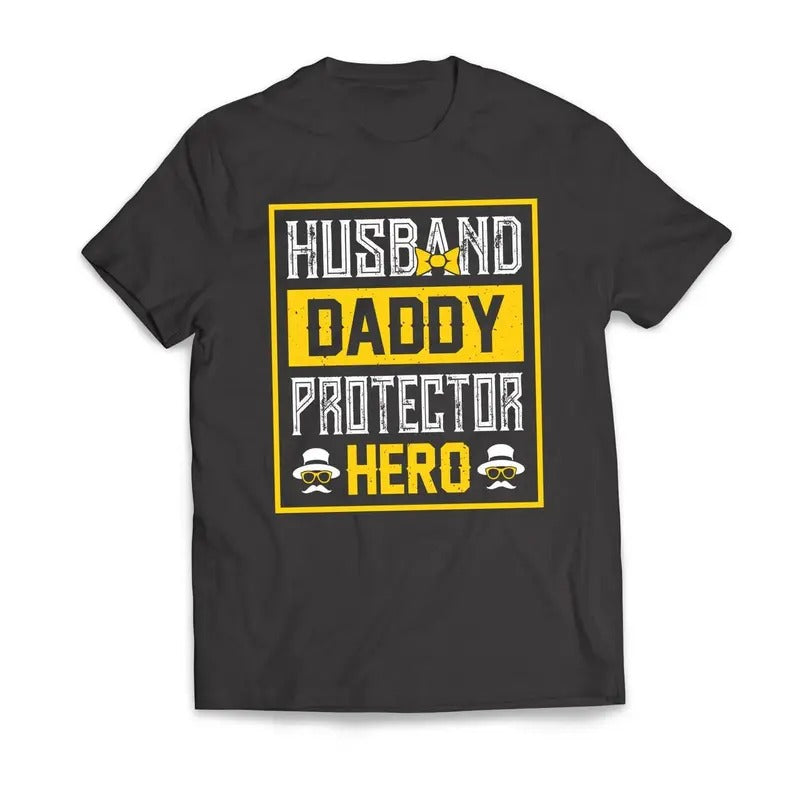 Husband DADDY Protector Hero Father's Day T-Shirt Casual Classic