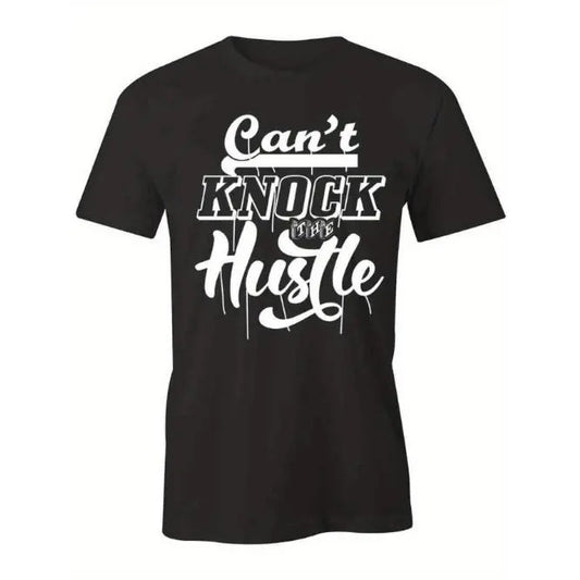 Hustle Motivation Quote Fashion graphic printed men's t-shirt, comfortable casual wear, featuring eye-catching designs and high-quality short sleeves. Made in USA