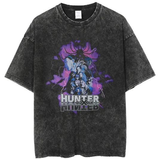 HxH #Acid Wash Vintage Tee, Japanese Harajuku Streetwear Sweatshirt, #Hoodie, Comfort Colors