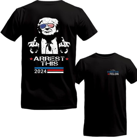 I''m V0tiing C0nviccted Fel0n 2024 T-Shirt, TTrumpp Arrest This 2024, V0tiing For The C0nviicted Fel0n Shirt, Sarcastic Graphic Tees, Unisex Classic Cotton Tee Shirt