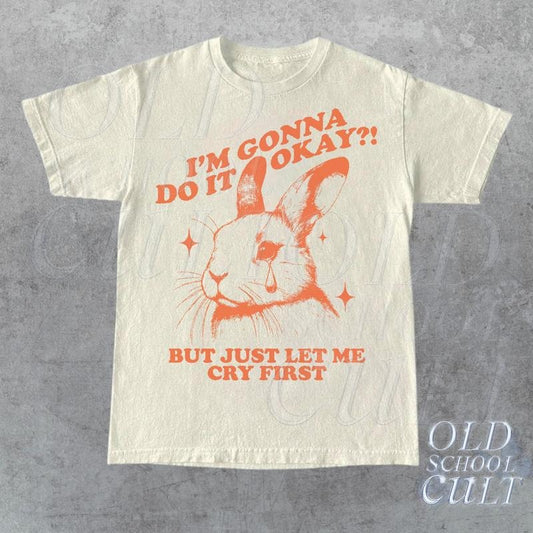 I Am Gonna Do It Okay Just Let Me Cry First T-Shirt, Retro 90s Unisex Adult Graphic T Shirt, Vintage T Shirt, Nostalgia T Shirt, 2000s Tee
