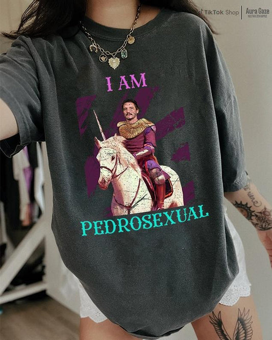 I Am Pedrosexual Comfort Colors Unisex Tshirt For Fan, Pedro Pascal Movie 90s Retro Bootleg Shirt, Fan Merch Celebrity Crush, Style Cotton Top