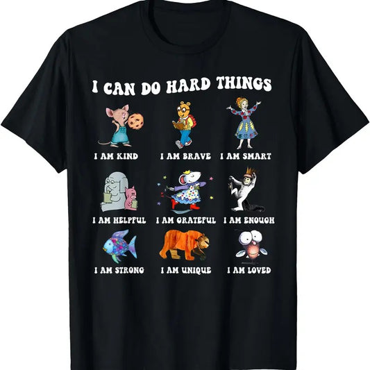 I Can Do Hard Things Teacher Back to School Children's Book T-Shirt
