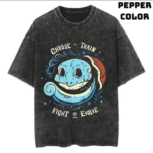 I Choose Water Pokemon Vintage Tee, Squirtle Shirt, Pokemon Shirt, Vintage Pokemon Anime T-shirt, Anime Manga Shirt, Cute Shirt, Vintage Graphic Tee, Unisex T-Shirt, Gift For Fan Pokemon, Crewneck Short Sleeve Shirt Top Menswear Streetwear