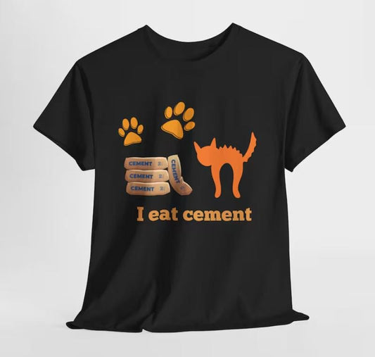 I Eat Cement Cursed Cat, Ironic Shirt, Cat Lover Gift
