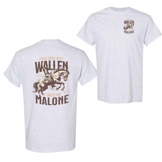 I Had Some Help Wallen And Malone Shirt Country, Dynamic Print Tee, Full Color, Full Size Classic Cotton