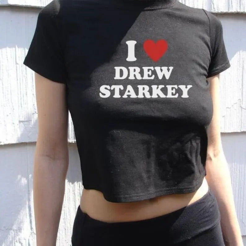I Heart Drew Starkey | Movie TV Actor | I heart | I love | 90s Aesthetic | Grunge Clothing, I Love Top Tee Shirt, Trendy Tee, Trendy t-shirt, , Gift For Him, Gift For Her, Menswear Cotton Classic Casual Basic Short Sleeve