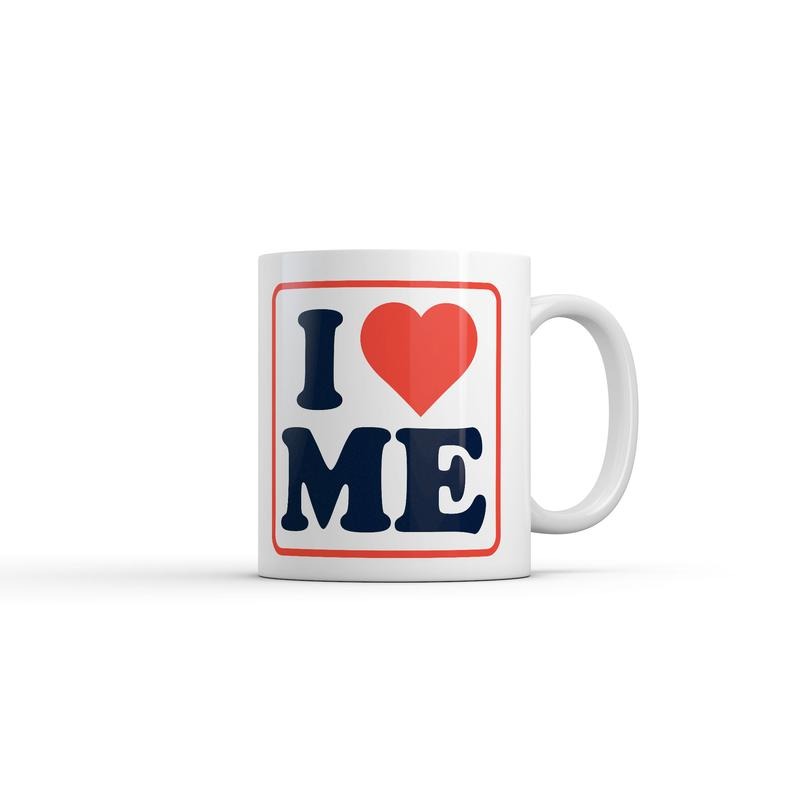 I Heart Me Mug Funny Sarcastic Graphic Novelty Coffee Cup-11oz Funny Coffee Mugs Ceramic Printed Drinkware Cup