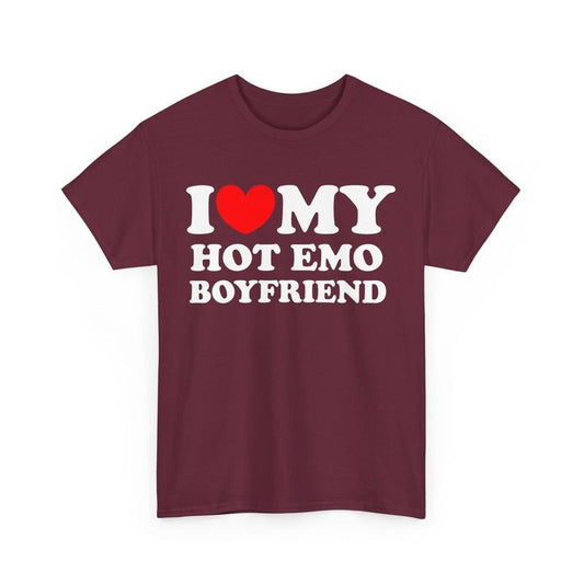 I Heart My Hot Emo Boyfriend Shirt I Love My Hot Emo Girlfriend Shirt Funny Couples Shirt Humor I Love Tee Hilarious His And Hers Shirt  T-shirt, sweater and Hoodie