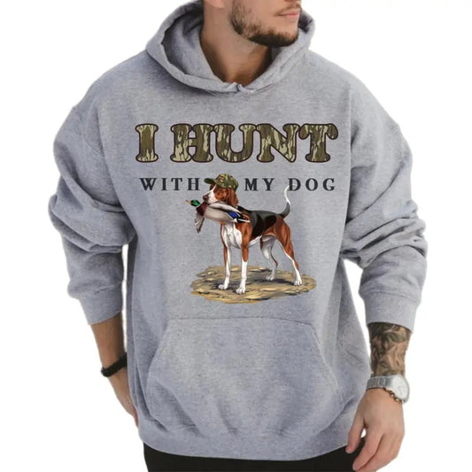 I Hunt with My Pharaoh Hound Dog Unisex Crewneck Sweater, Hunting Camo Bottomland Duck Hunt Shirt Classic Hoodie