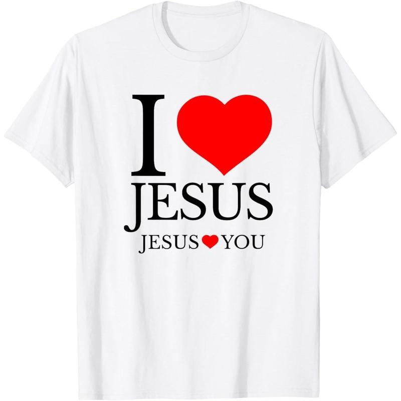 I LOVE JESUS - JESUS LOVES YOU - CHRISTIAN T-Shirt made in usastyle{n002}2