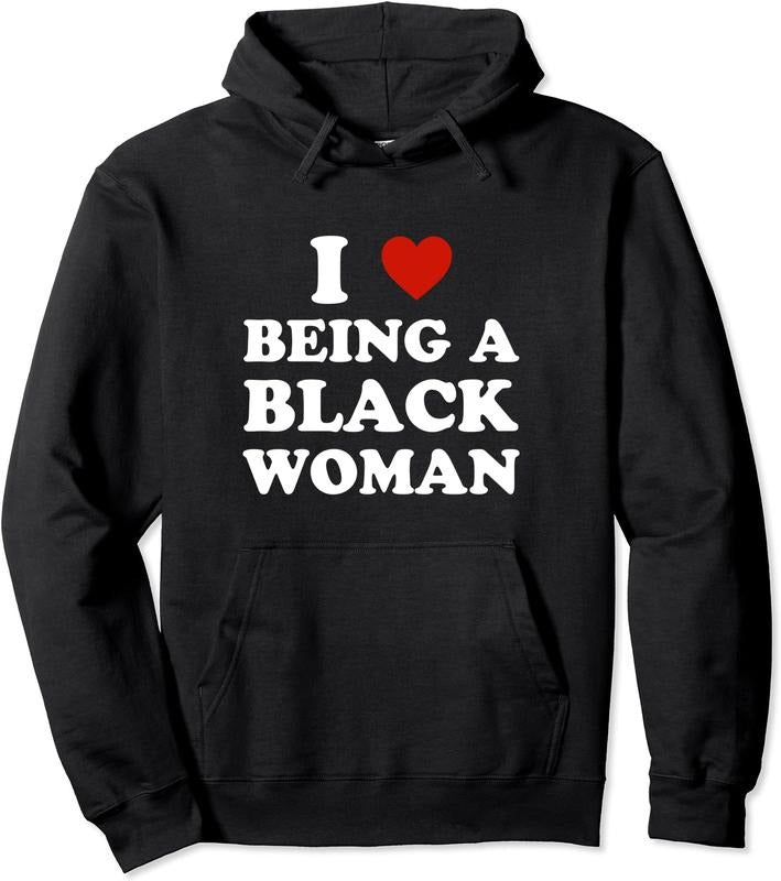 I Love Being a Black Woman Pullover Hoodie | Unisex Hooded Sweatshirtstyle{n002}2