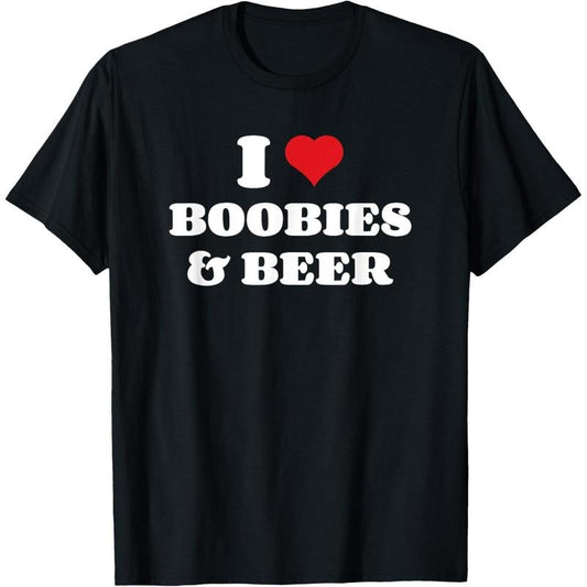 I Love Boobies And Beer Funny Humorous T-Shirt  made in us