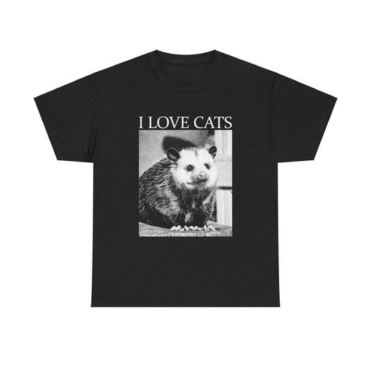 I Love Cats Opossum T-Shirt