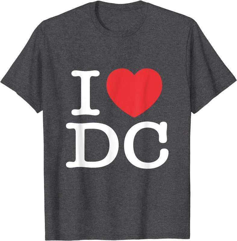 I Love DC, Love District of Columbia T-Shirt | Unisex Cotton Tee, Size S-5XL