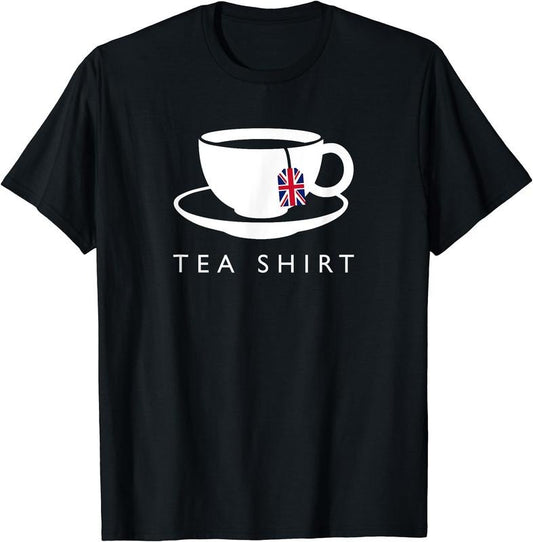 I Love English Tea UK Flag T-Shirt | Unisex Cotton Tee, Short Sleeve, Size S-5XL