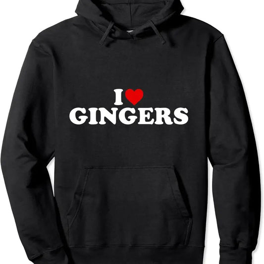 I Love Gingers - Heart Hoodie | Unisex Hooded Sweatshirt