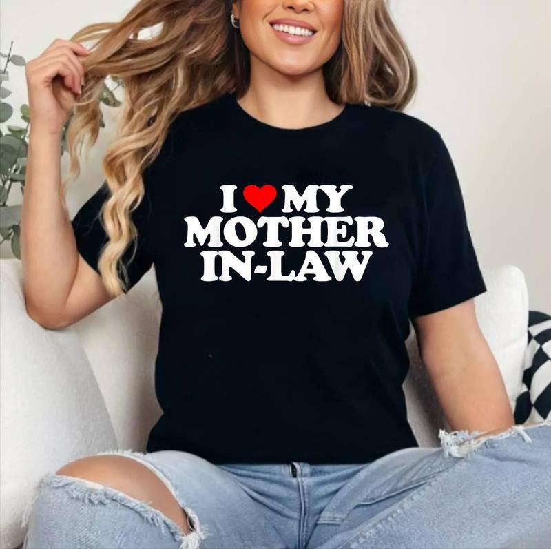 I Love Heart My Mother in Law T-Shirt | Cotton 100%, Crewneck, Top Womenswear