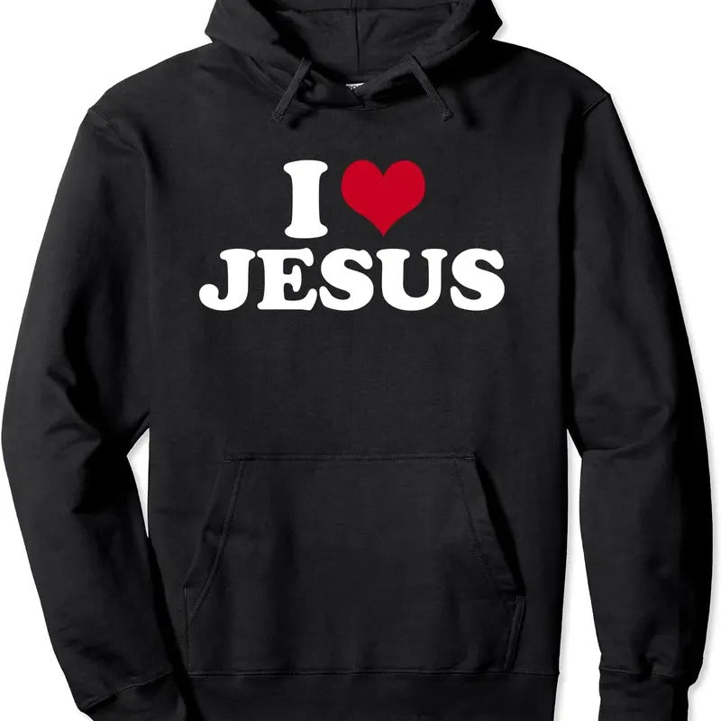 I Love Jesus Pullover Hoodie | Unisex Hooded Sweatshirt
