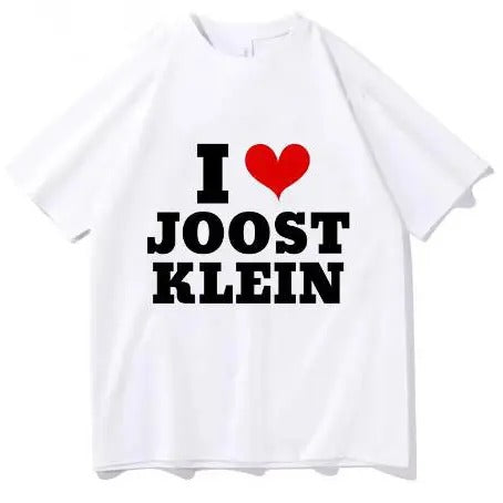 I Love Joost Klein Merch T-shirts Funny Cartoon Graphic Tee-shirt Vintage Hip Hop Women Clothing Harajuku Cotton Tees, Gift For Him, Gift For Her