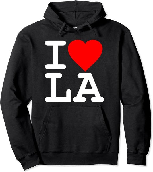 I Love LA Los Angeles Pullover Hoodie | Unisex Hooded Sweatshirt