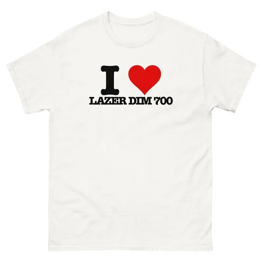 I Love LAZER DIM 700 Funny T-Shirt I Heart lazer dim 700 Graphic T Shirt lazerdim700, Gift For Him, Gift For Her, Menswear Cotton Classic Casual Basic Short Sleeve
