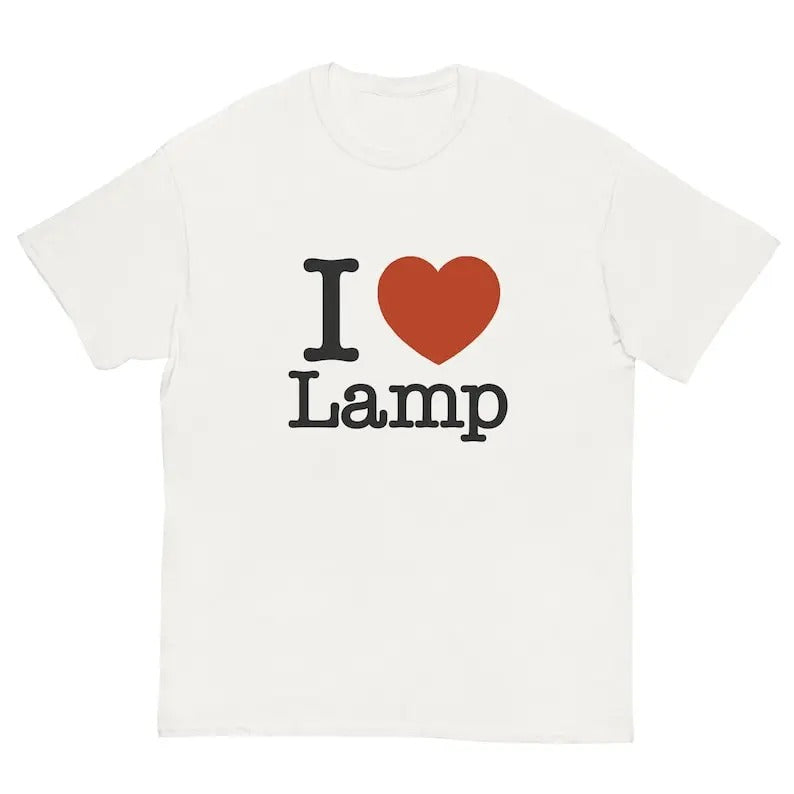 I Love Lamp T-shirt Gift, Men's And Women's Short Sleeve T-shirts Tees, Gift For Him, Gift For Her, I love T-Shirt, I heart shirt, Love Shirt, Unisex Shirt