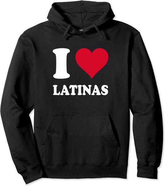 I Love Latinas Pullover Hoodie | Unisex Hooded Sweatshirtstyle{n002}2
