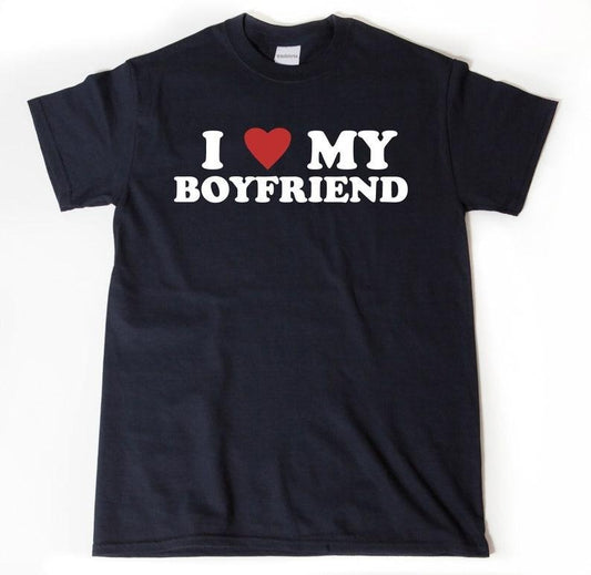 I Love My Boyfriend T-shirt, I Heart My Boyfriend Shirt, Valentine's Day Tee Shirt, Valentine Gift, Boyfriend Shirt For Him, Her, Unisex Hoodie, T-shirt and sweater