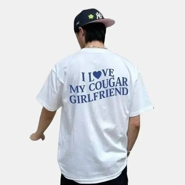 I Love My Cougar Girlfriend Shirt, Valentine Shirt, Boyfriend Gift, I Love My Girlfriend Tee, I Heart My Cougar Shirt, Valentines Gift