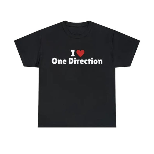 I Love One Direction T-Shirt, I Heart One Direction Tee Shirt - Unisex T-Shirt,  Trending shirt, Gift for him, Shortsleeve Crewneck Cotton