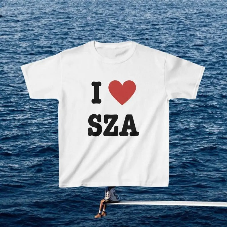 I Love SZA Baby Tee | SZA Shirt, SZA Merch, Y2k Baby Tee, Gifts for Her, Artist Tshirt, Music Apparel, I Love Shirt, Gift For Him, Gift For Her, I love Shirt, I heart shirt