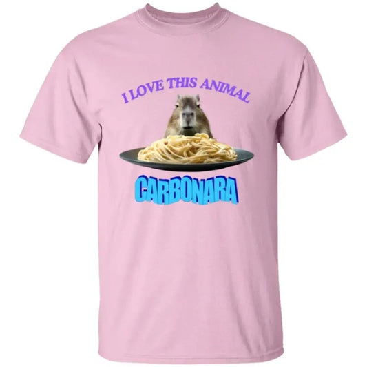 I Love This Animal Carbonara Shirt, Funny Capybara Shirt, Capybara Meme, Funny Animal Tshirt, Funny Meme Tshirt