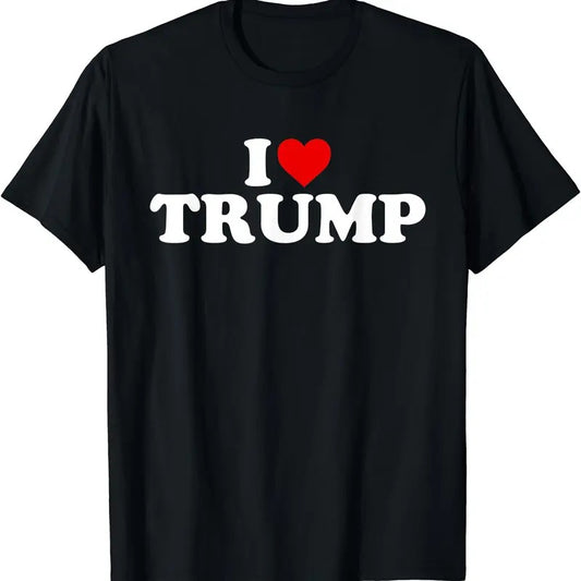 I Love Trump - Heart T-Shirt | Unisex Cotton Tee, Size S-5XL