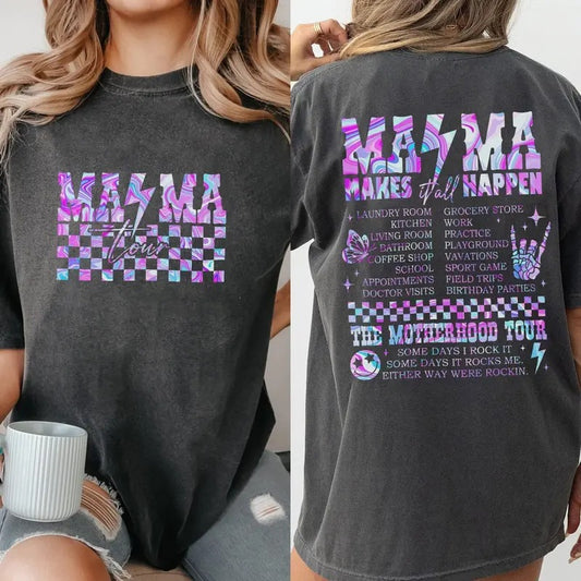 I Rock It Sometimes It Rocks Me Shirt, Double-Side Rock Shirt, Mother's Day Shirt, Motherhood Tour Tee