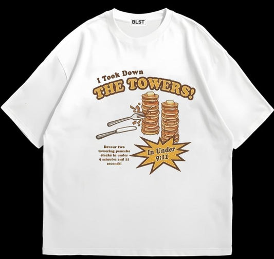 I Took Down The Tower Meme T-Shirt Trendy Cotton with Graphic Print Unisex