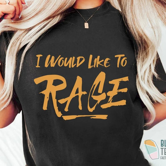I Would Like To Rage Dnd Shirt, Barbarian D&D Dungeons And Dragons Class T Shirt, Funny Dnd Gift For Him Or Her Tee, Barbarian Cool Shirt