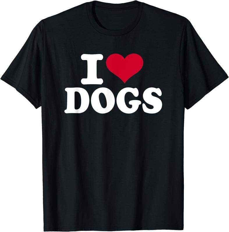 I love dogs T-Shirt | Unisex Cotton Tee, Short Sleeve, Size S-5XL