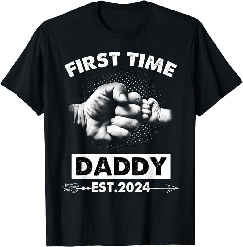 I love my old father,New Dad Est 2024 Boy Fathers Day Men Women T-Shirt